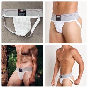SafeTgard Men white athletic supporter jockstrap underwear White for Men
